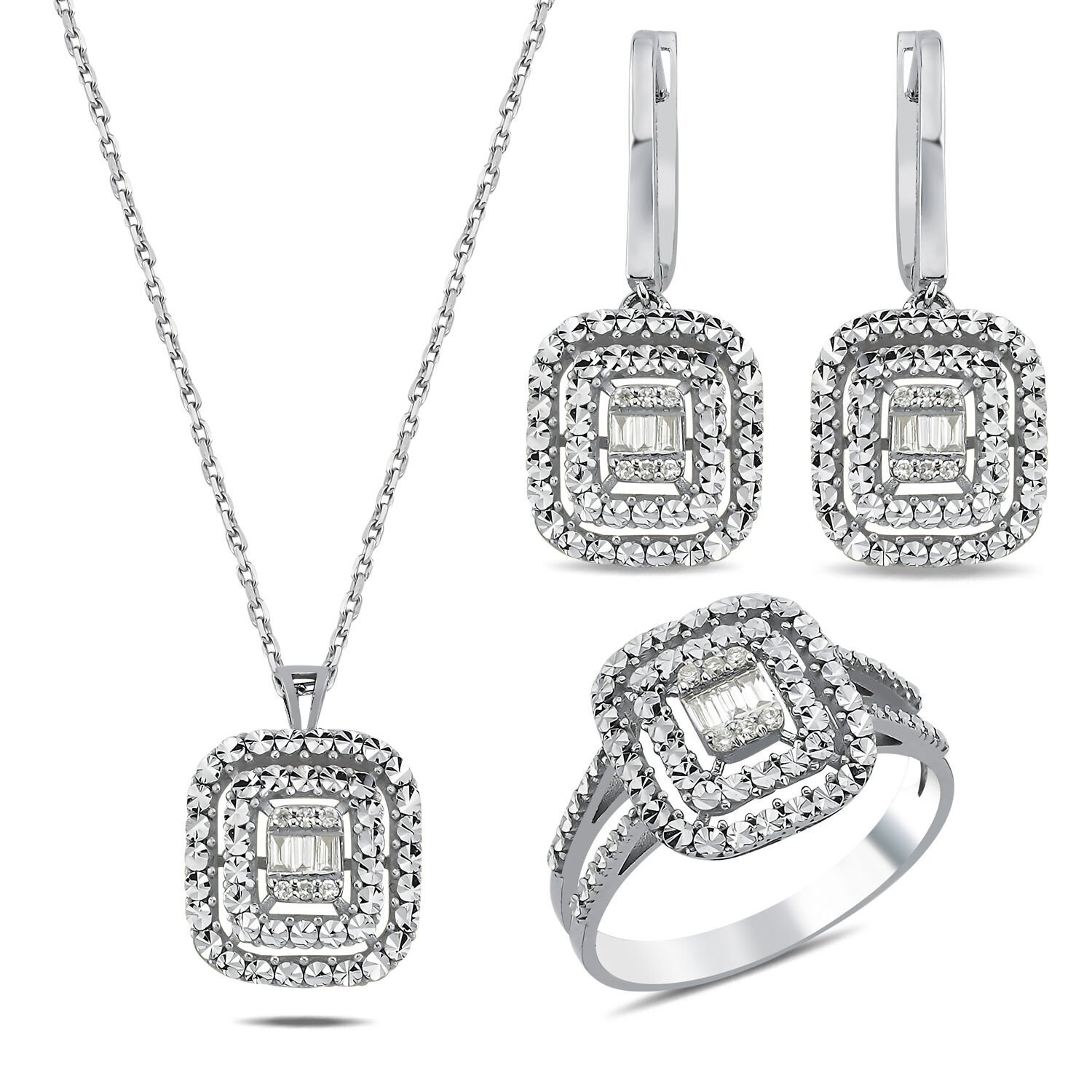 0.29 Karat Pırlanta Baget Set